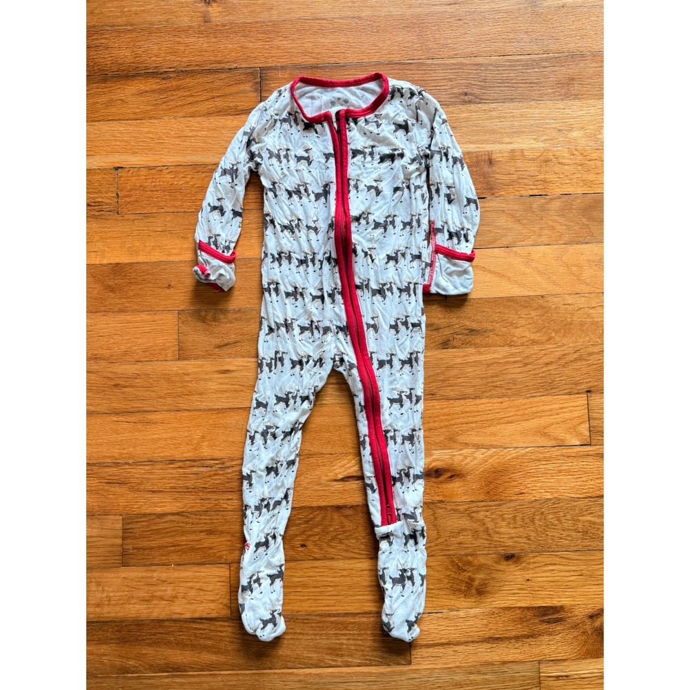 KicKee Pants Baby 6-9 Months Bamboo Viscose Animal Print Footed Sleeper Pajama